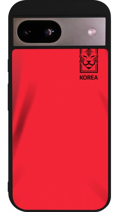 Google Pixel 8a Case Hülle - Silikon schwarz Südkorea 2022 personalisierbares Fussballtrikot