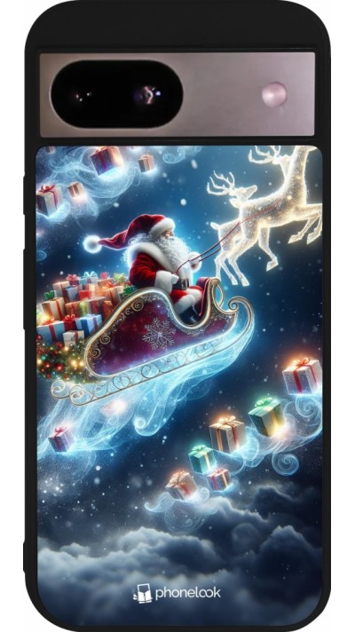 Google Pixel 8a Case Hülle - Silikon schwarz Weihnachten 2023 Verzauberter Weihnachtsmann