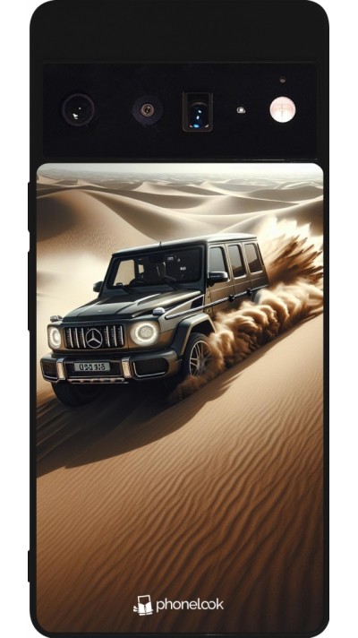 Google Pixel 6 Pro Case Hülle - Silikon schwarz Mercedes G Drift Wueste