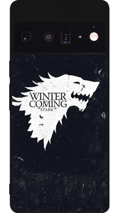 Google Pixel 6 Pro Case Hülle - Silikon schwarz Winter is coming Stark