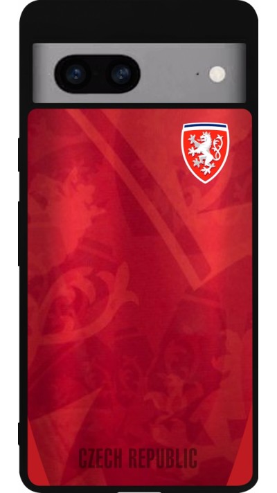 Google Pixel 7a Case Hülle - Silikon schwarz Tschechische Republik personalisierbares Fussballtrikot