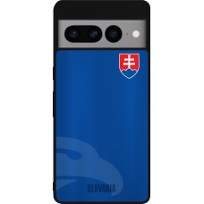 Coque Google Pixel 7 Pro - Silicone rigide noir Maillot de football Slovaquie