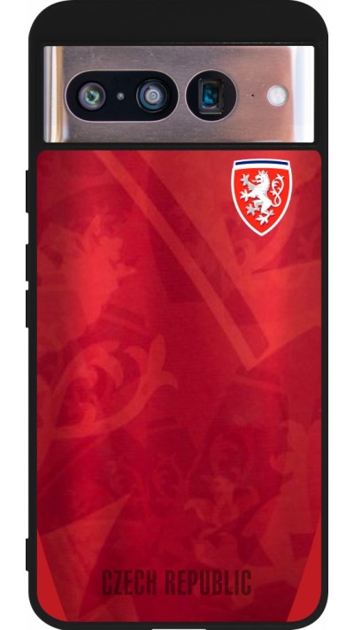 Google Pixel 8 Case Hülle - Silikon schwarz Tschechische Republik personalisierbares Fussballtrikot