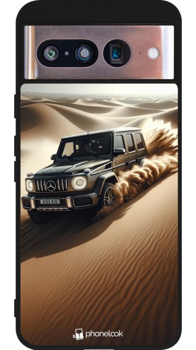 Google Pixel 8 Case Hülle - Silikon schwarz Mercedes G Drift Wueste