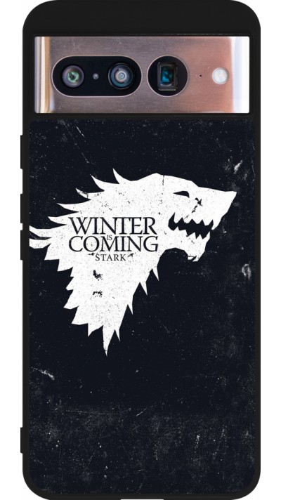 Google Pixel 8 Case Hülle - Silikon schwarz Winter is coming Stark