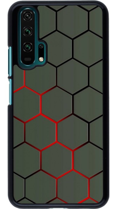 Hülle Honor 20 Pro - Geometric Line red