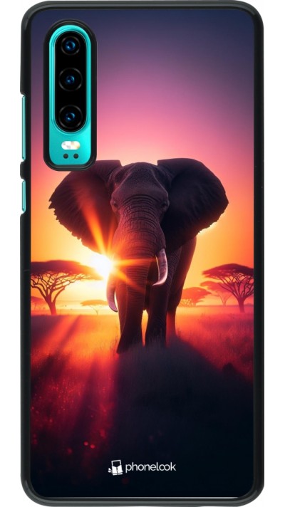 Coque Huawei P30 - Elephant Sunrise Beauty