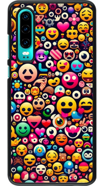 Coque Huawei P30 - Emoji Mix Color