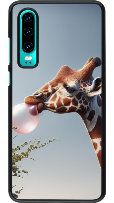 Coque Huawei P30 - Girafe à bulle