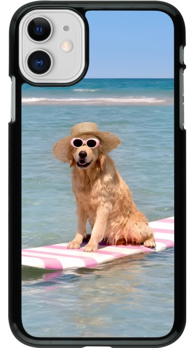 iPhone 11 Case Hülle - Summer Dog on Paddle