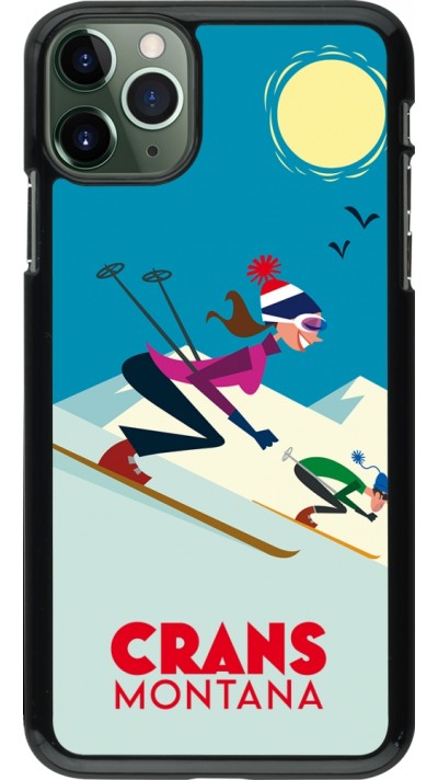 iPhone 11 Pro Max Case Hülle - Crans-Montana Ski Downhill