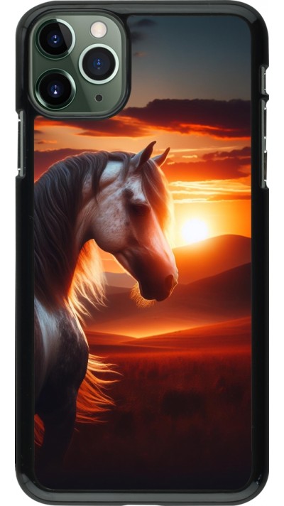 iPhone 11 Pro Max Case Hülle - Majestätischer Sonnenuntergang Pferd