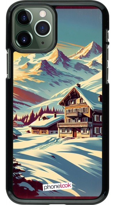 iPhone 11 Pro Case Hülle - Chalet Berg verschneit