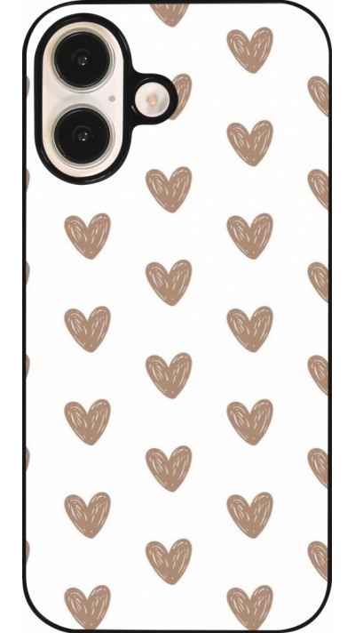 Coque iPhone 16 - Autumn 2024 brown hearts