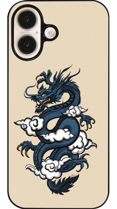 iPhone 16 Case Hülle - Blue Dragon Tattoo