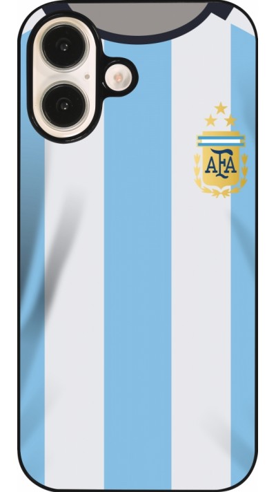 Coque iPhone 16 - Maillot de football Argentine 2022 personnalisable