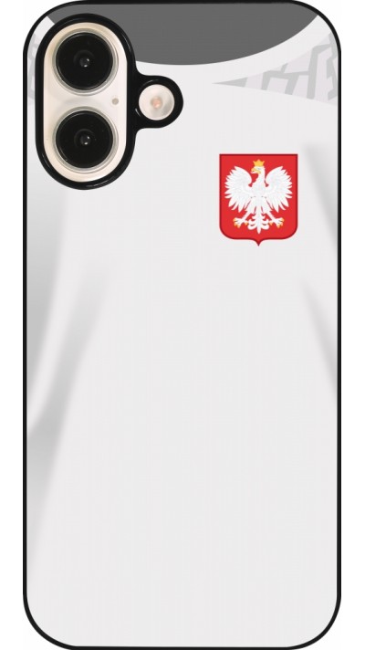 Coque iPhone 16 - Maillot de football Pologne 2022 personnalisable