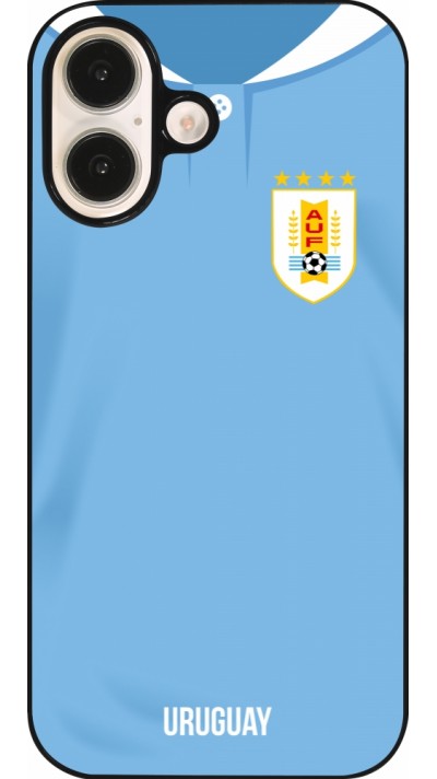 iPhone 16 Case Hülle - Uruguay 2022 personalisierbares Fussballtrikot