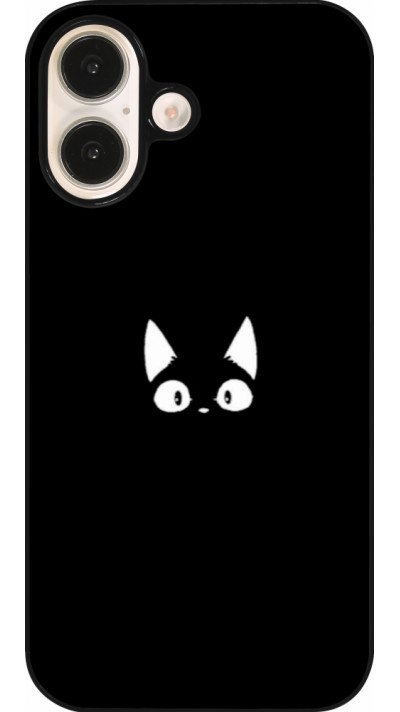 iPhone 16 Case Hülle - Funny cat on black