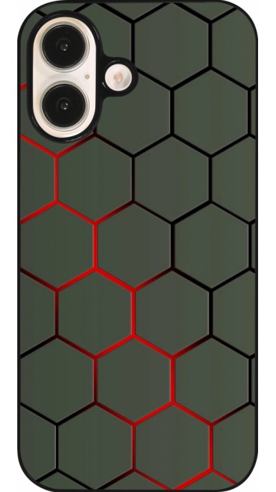 Coque iPhone 16 - Geometric Line red