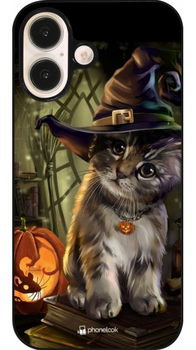 Coque iPhone 16 - Halloween 21 Witch cat