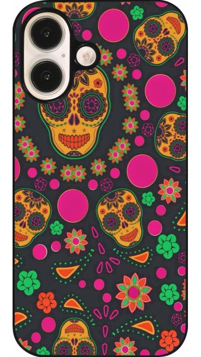 Coque iPhone 16 - Halloween 22 colorful mexican skulls