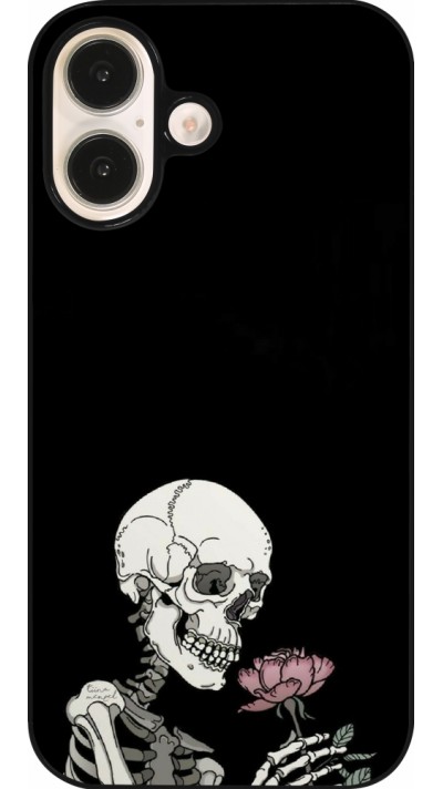 Coque iPhone 16 - Halloween 2023 rose and skeleton