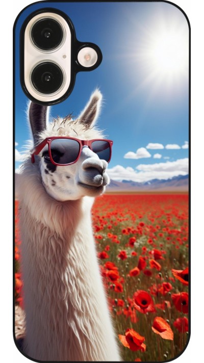 Coque iPhone 16 - Lama Chic en Coquelicot