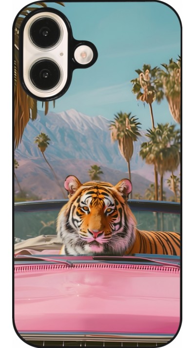 iPhone 16 Case Hülle - Tiger Auto rosa