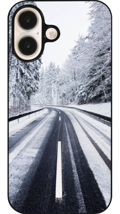 iPhone 16 Case Hülle - Winter 22 Snowy Road