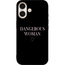 iPhone 16 Case Hülle - Silikon schwarz Dangerous woman