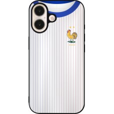 iPhone 16 Case Hülle - Silikon schwarz Frankreich Away personalisierbares Fussballtrikot