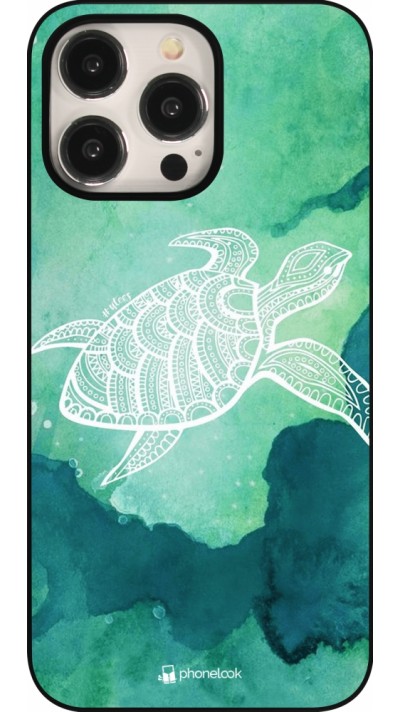 Coque iPhone 16 Pro Max - Turtle Aztec Watercolor