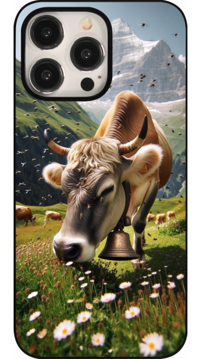 Coque iPhone 16 Pro Max - Vache montagne Valais