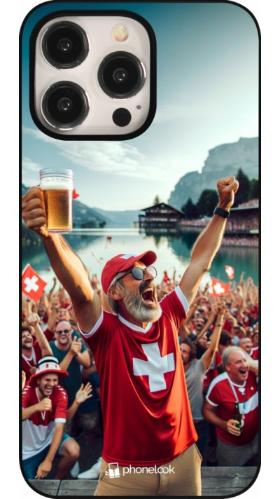 Coque iPhone 16 Pro Max - Victoire suisse fan zone Euro 2024