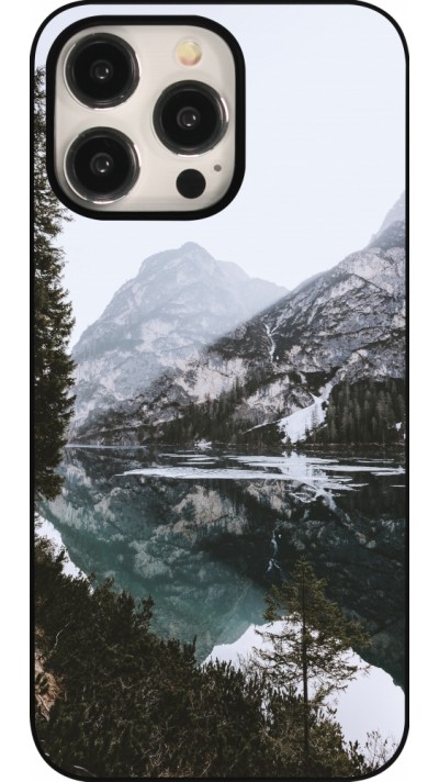 Coque iPhone 16 Pro Max - Winter 22 snowy mountain and lake