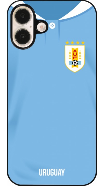 iPhone 16 Plus Case Hülle - Uruguay 2022 personalisierbares Fussballtrikot