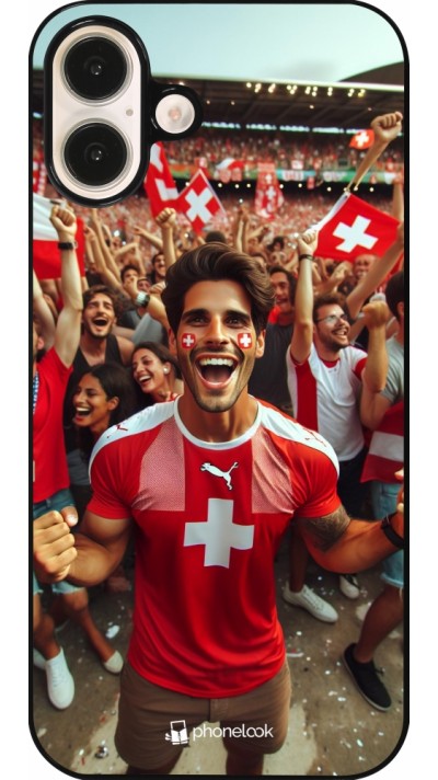 Coque iPhone 16 Plus - Supporter Suisse Euro 2024