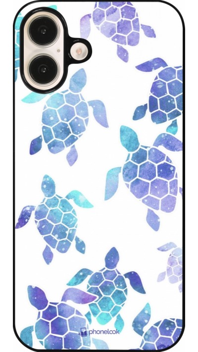 iPhone 16 Plus Case Hülle - Turtles pattern watercolor