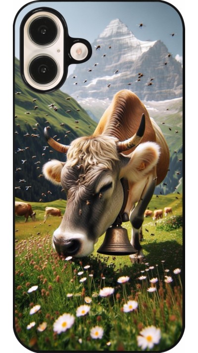 Coque iPhone 16 Plus - Vache montagne Valais