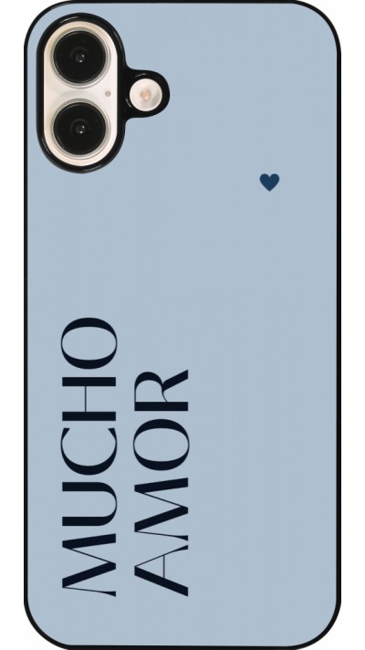 iPhone 16 Plus Case Hülle - Valentine 2024 mucho amor azul