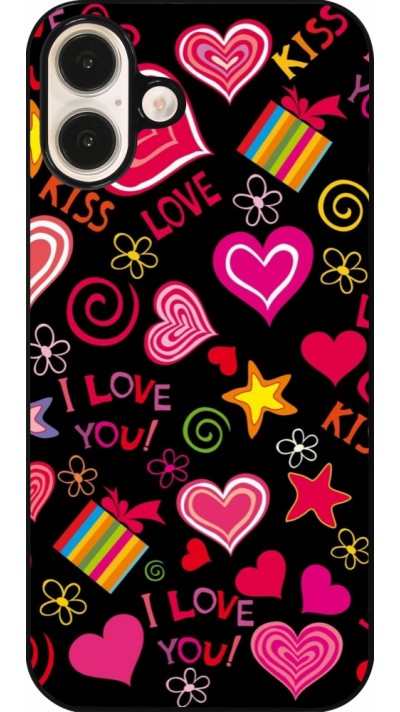 iPhone 16 Plus Case Hülle - Valentine 2023 love symbols