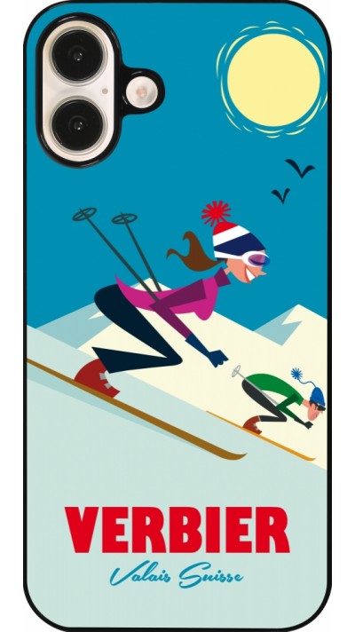 Coque iPhone 16 Plus - Verbier Ski Downhill