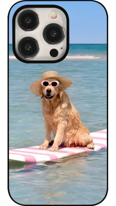 iPhone 16 Pro Case Hülle - Summer Dog on Paddle