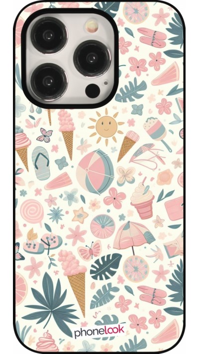 Coque iPhone 16 Pro - Summer Pink Pattern