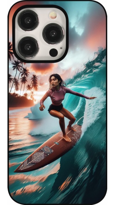 Coque iPhone 16 Pro - Surfeuse Balinaise