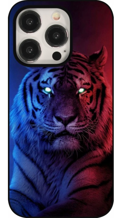 Coque iPhone 16 Pro - Tiger Blue Red