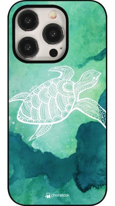 Coque iPhone 16 Pro - Turtle Aztec Watercolor