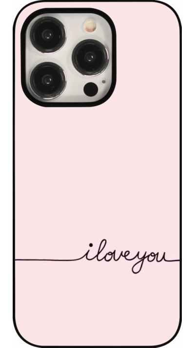 Coque iPhone 16 Pro - Valentine 2023 i love you writing