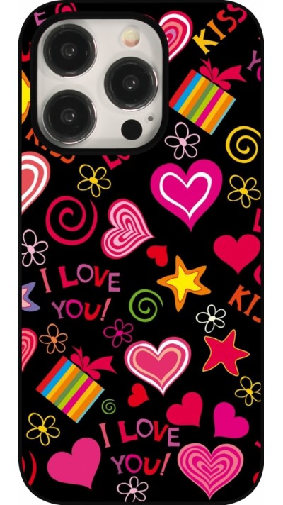 Coque iPhone 16 Pro - Valentine 2023 love symbols